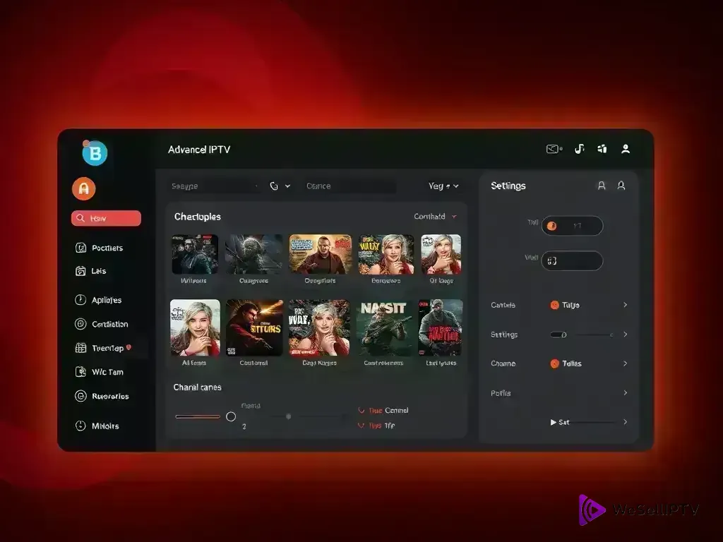 Dashboard showing WeSellIPTV advanced features