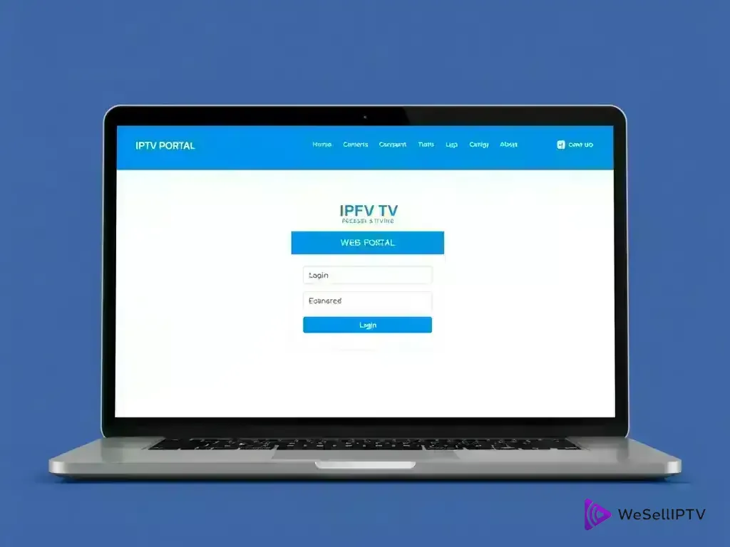 WeSellIPTV web portal login interface